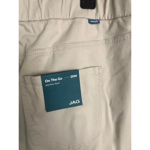 JAG On The Go Skort Women's 20W Mid Rise Stone NEW - Picture 4 of 7